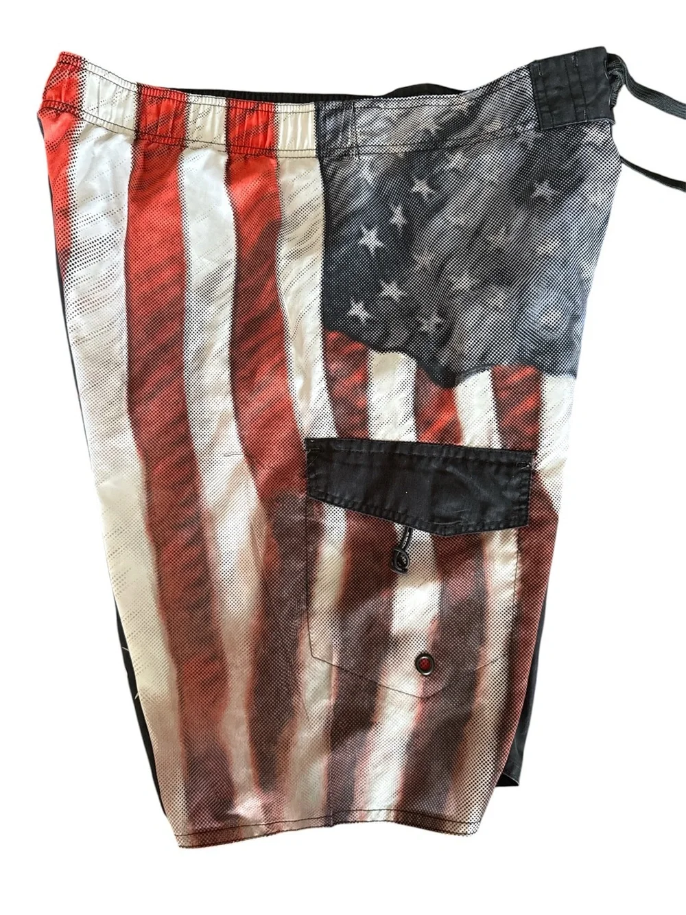 Joe Boxer American Flag & Eagle Swim Board Shorts -Size M